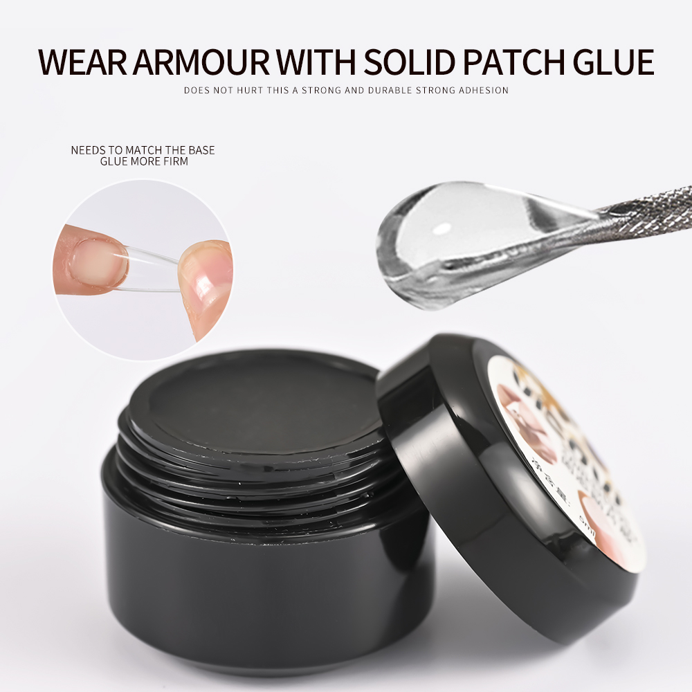Nail Art Ombre - 5 ミリリットルソフトネイルチップジェルプレスオン付け爪用ソリッドネイルジェル接着剤 UV ボンドラインストーンネイル偽のヒントエクステンションネイルグルー * &