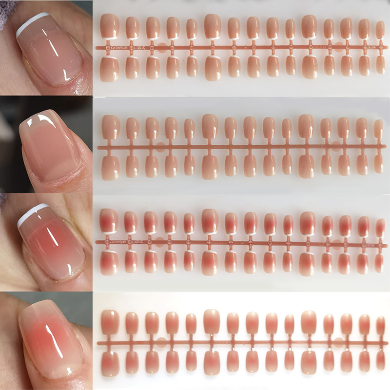 30 個グラデーション付け爪フレンチブラッシュヌードネイル防 - Nail Art Pink のレビューと価格