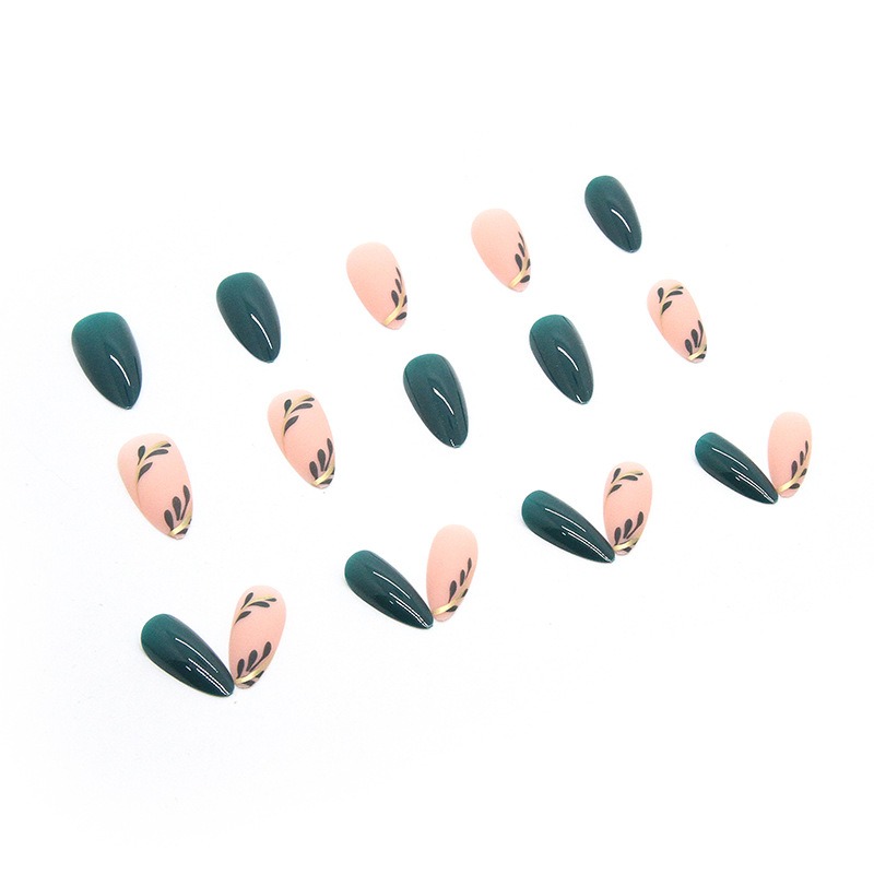 24 ピース/セットミディアムレングスアーモンドプレス爪ウェ - Nail Art Press On のレビューと価格