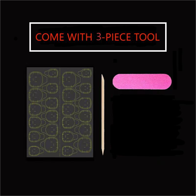 10個入り手作りフェイクネイル、ミドルスクエア型、彫刻入りパ - Nail Art Press On のレビューと価格