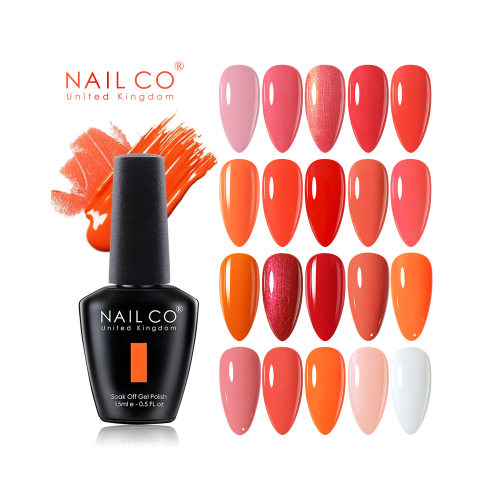 Nailco-ハイブリッドマニキュアセット,15ml,オレン - Nail Art Orange のレビューと価格