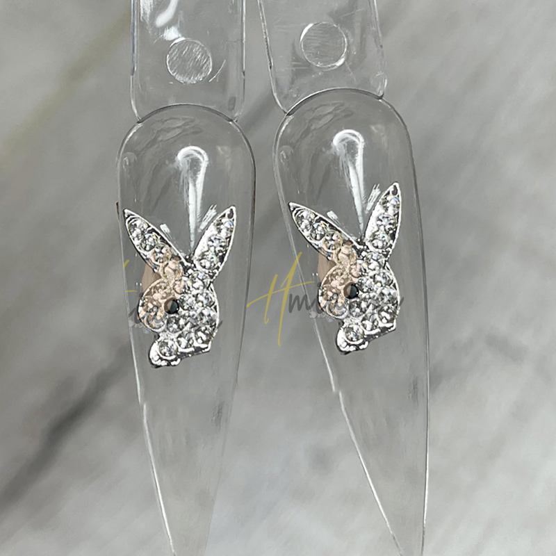 3Dバニーヘッドネイルチャームデコレーション高級合金ゴールド - Nail Art Valentines Day のレビューと価格