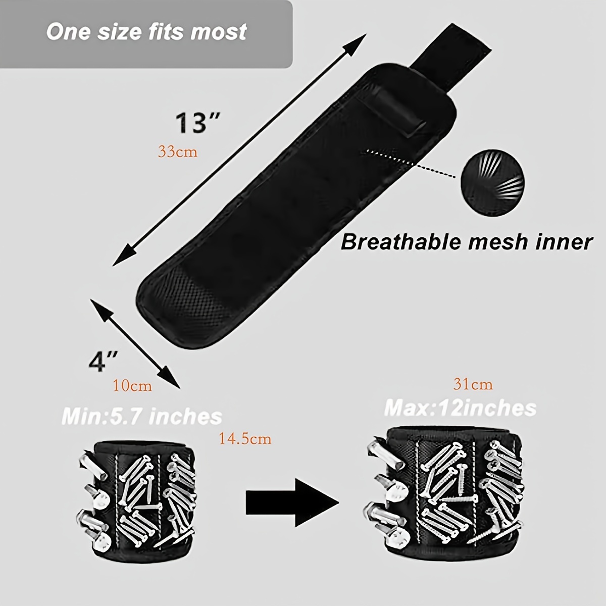 強力な磁石付きリストバンド、携帯用工具バッグ、電気工事士向け - Nail Drill Machine のレビューと価格